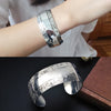 Vintage Cuff Bracelet Tibetan Silver Plated Carved Flower Geometric Animal Opening Bangle Adjustable Indian Jewelry Women Gifts - Image 11