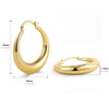 Punk Gold Plated Stainless Steel C Shape Croissant Chunky Hoop Earrings for Women Twisted Polished Circle Huggie Ear Jewelry - Image 13