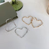 Twist Metal Heart Hoop Earrings for Women Golden Silver Color Hollow Out Big Love Earrings Brief Street Romantic Jewelry as Gift - Image 5