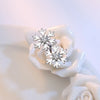 Women's Silver Jewelry Crystal Zircon Snowflake Stud Earrings - Image 4