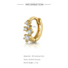 Constellation Zircon Hoop Earring Silver Piercing Unique Design Jewelry Unisex Versatile Earring - Image 2
