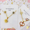 10Sets Flowers Heart Geometry Stainless Steel Earrings Necklace Set For Women Mix Style Jewelry Party Gifts - Image 13