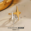 Stainless Steel Y2K Celestial Star Open Rings for Women Men Unique Design Gold Silver Color Adjustable Ring Jewelry - Image 11