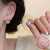 Baby Princess Silver Shiny Zircon Sweet Snowflake Hoop Earring For Girl Child Wome Beautiful Aros Huggies Earring Jewelry - Image 3