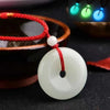 30mm Round Donut Luminous Stone Pendant Lucky Coin Amulet Protection Charm Adjustable Rope Necklace Glow in The Dark Jewelry - Image 2