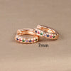 2pcs Stainless Steel Minimal Hoops Earrings for Women Round Circle Punk Helix Tragus Rainbow CZ Huggie Earring Piercing Jewelry - Image 20