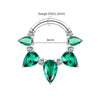 Titanium 16G Pear CZ Hinged Clicker Segment Hoop Ring 8mm/10mm Hinged Daith Clicker Septum Nose Jewelry - Image 8