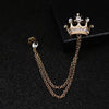Crown Chain Brooch Vintage Tassel Crystal Brooch Temperament Rhinestone Lapel For Women Dress Mens Shirt Suit Set Collar Jewelry - Image 19