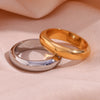 Gold Plated Silver Color Minimalist Basic Thick Plain Loop Circle Stainless Steel Rings For Women - Image 6