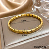 Five Layer Stainless Steel Chain Bracelet with Two Tone Links and 10 mm Width - Image 14