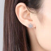 Women's Silver Jewelry Crystal Zircon Snowflake Stud Earrings - Image 5
