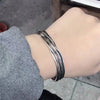 Retro Wave Braided Bracelets Silver Jewelry Personality Geometric Opening Bangles - Image 3