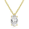 Women Oval Pendant Necklace Inlaid Shiny Cubic Zirconia Simple Style Versatile Party Daily Accessories Jewelry - Image 1