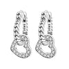 Silver Star Moon Heart Shape Earrings Jewelry Versatile Hoop Earrings For Women Jewelry Birthday Party Gifts - Image 32