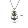 Women Mens Stainless Steel Vintage Necklace Navy Pirate Anchor Pendant Rotating Ship Rudder Punk Jewelry Gift - Image 5