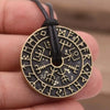 Men's Vintage Viking Rune Compass Pendant Necklace Metal Pagan Amulet for Men Accessories Necklace - Image 6