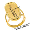 1/2pcs Mix Silver/Gold Color Oval Flower Sun Ring Stainless Steel Rings For Women Men Accessories Round Blank Cobochons Settings - Image 49