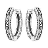 Openwork Leaf Pattern Hoop Earrings with Sculpted Detail - Image 30