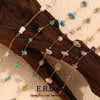 Crushed Stone Handmade Foot Chains Gold Plated Jewelry 316L Stainless Steel Bracelet for Women - Image 1
