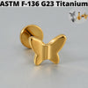 1PC Moon Titanium Cartilage Earrings Stud 16G Internally Threaded Helix Heart Ear Tragus Piercing Body Jewelry - Image 24
