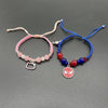 Spider Kitty Charm Bracelets Rope Heart Magnetic Matching Bracelets for Couples Crystal Beaded Bracelet Halloween Jewelry - Image 2