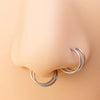 2Pcs Single Piercing Double Hoop Septum Nose Ring Steel Spiral Lip Nose Rings Cartilage Tragus Daith Piercing Earrings - Image 5