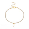 Creative Initial Letter Alphabet Pendant Rhinestone Shiny Beach Anklet Chain Foot Jewelry Ankle Bracelets for Women Boho - Image 8