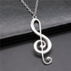 61 x 22 mm Musical Note Pendant Necklace in Antique Silver-Tone with 45 cm or 70 cm Chain - Image 2