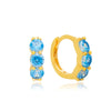 silver ear needle crystal zircon hoop earrings for women metal round ear buckles Wedding Jewelry gifts - Image 14