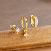 3PCS Geometric Zircon Small Drop Earrings Set for Women Temperament Dangle Earring Party Jewelry Accessories - Image 4