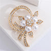 Flower Imitation Pearl Brooches For Women Shiny Rhinestone Double Layer Love Heart Pins Sweater Cardigan Jewelry Gifts - Image 8