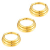 Triple Hoops Nose Ring Septum Hoop Hinged Conch Daith Helix Ring Hoop Rook Tragus Ring Clicker Cartilage Earrings - Image 12
