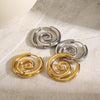 Zakol Personalized Mosquito Coil Shaped Stainless Steel Hoop Earring for Women Punk Spiral Circle Ear Accessories Jewelry Gift - Image 1