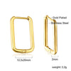 Geometric Square Star Heart U Shape Hoop Earrings For Women Men Golden Sliver Color Stainless Steel Retro Piercing - Image 25