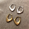 Geometric Metal Hoop Earrings for Women Gold Color/Silver Color Lady's Ear Earrings Daily Wear Versatile Jewelry - Image 2