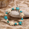 Shell and Starfish Charm Bracelet with Adjustable Rope Detail - Image 15
