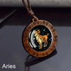 12 Zodiac Signs Rope Chain Necklace Aries Taurus Gemini Cancer Leo Virgo Libra Scorpio Constellation Necklace Wooden Pendant - Image 5