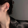 Rhinestone Shiny Zircon Snake Earrings Stud for Ladies Girls with Ear Clip Street Party Jewelry Gifts - Image 3