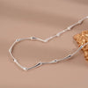 Minimalist Silver Color Clavicle Chain Necklace for Women Creative Bamboo Chain Party Jewelry Gifts - Image 2