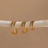 Stainless Steel Thin Hoop Earrings in Gold-Tone or Silver-Tone with 12 mm 14 mm or 18 mm Options - Image 6