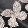 Large Butterfly Choker Rhinestone Necklace for Women Statement Four Leaf Grass Choker Crystal Jewelry Accessories Gifts