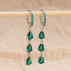 French Design Water Drop Ear Piercing Earrings Stainless Steel Crystal Women's Earring Daily Wear Jewelry - Image 8