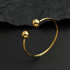 Simple wire double ball gold-plated stainless steel women's bracelet, and rust-free, worn by couples - Image 1