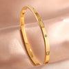 Classic Women's Stainless Steel Bracelets Set Multiple Gold Color Bangles Jewelry Accessory Gift - Image 10