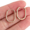 Stainless Steel Oval Hoop Earrings in Gold-Tone Silver-Tone Rose Gold-Tone and Black - Image 4