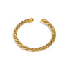 Woven Bracelet for Women, Adjustable Open-End Bangle, Gold Plated Stainless Steel, Delicate Jewelry Gift Idea - Image 7