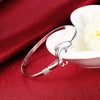 Silver Big Bangles Bracelet Cute Charms for Women Lady Jewelry Adjustment Cuff Wedding - Image 35