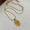 Stainless Steel Tulip Rose Pendant Necklace in Gold-Tone or Silver-Tone - Image 8