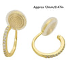 Copper Pressure Earrings Gold Color Rhinestone Spiral Cartilage Ear Cuff Lightweight Silver Color Clip on Compression Earring - Image 6