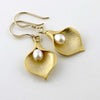 Calla Lily Imitation Pearl Earrings for Women Simple Dangle Earring Charm Female Accessories Party Jewelry Gift - Image 1